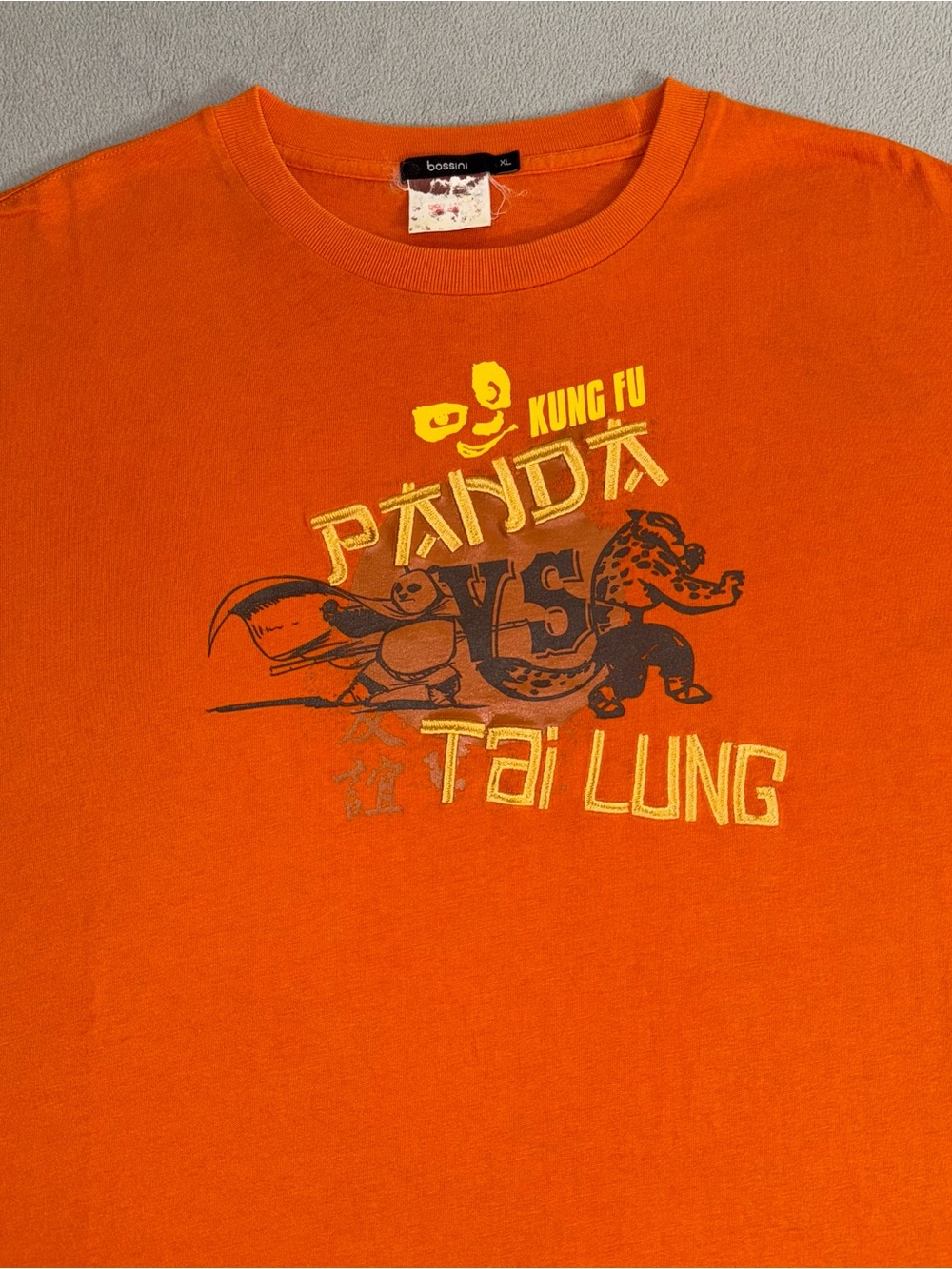 Vintage Kung Fu Panda Movie Promo T-shirt Size XL Tai Lung Dreamworks Y2K